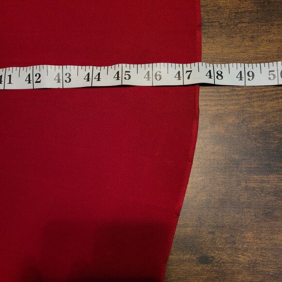 Coldwater Creek Accordion Pleated Maxi Dress Sz 18 Cherry Red Drop Waist Stretch - Picture 8 of 10